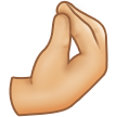 Come Mano a pigna: carnagione chiara emoji appare su Samsung.