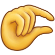 Como o emoji do Mão beliscando é exibido no Samsung.