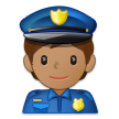 How Police Officer: Medium Skin Tone emoji looks on Samsung.