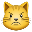 A quoi ressemblent les emoji Chat qui boude sur Samsung.