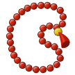 How Prayer Beads emoji looks on Samsung.