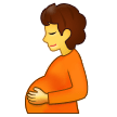 Hvordan Gravid person emoji ser ud på Samsung.