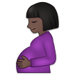 How Pregnant Woman: Dark Skin Tone emoji looks on Samsung.