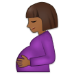 A quoi ressemblent les emoji Femme enceinte : peau mate sur Samsung.