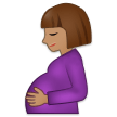 How Pregnant Woman: Medium Skin Tone emoji looks on Samsung.