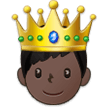 A quoi ressemblent les emoji Prince : peau foncée sur Samsung.