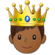 A quoi ressemblent les emoji Prince : peau mate sur Samsung.