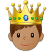 How Prince: Medium Skin Tone emoji looks on Samsung.