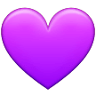 Come Cuore viola emoji appare su Samsung.