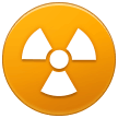 A quoi ressemblent les emoji Radioactif sur Samsung.