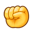 How Raised Fist emoji looks on Samsung.