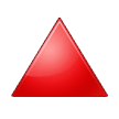 A quoi ressemblent les emoji Triangle rouge pointant vers le haut sur Samsung.