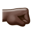 How Right-Facing Fist: Dark Skin Tone emoji looks on Samsung.