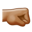 How Right-Facing Fist: Medium Skin Tone emoji looks on Samsung.