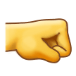 How Right-Facing Fist emoji looks on Samsung.