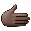 Hur Hand som pekar till höger: mörk hy emoji ser ut på Samsung.