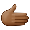 How Rightwards Hand: Medium-Dark Skin Tone emoji looks on Samsung.