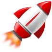 How Rocket emoji looks on Samsung.