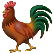 How Rooster emoji looks on Samsung.