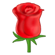 How Rose emoji looks on Samsung.