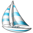 How Sailboat emoji looks on Samsung.