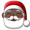 How Santa Claus: Dark Skin Tone emoji looks on Samsung.