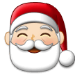 How Santa Claus: Light Skin Tone emoji looks on Samsung.