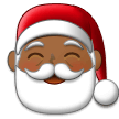 How Santa Claus: Medium-Dark Skin Tone emoji looks on Samsung.