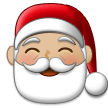 How Santa Claus: Medium-Light Skin Tone emoji looks on Samsung.