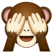 Como o emoji do Macaco que não vê nada é exibido no Samsung.