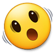 How Shaking Face emoji looks on Samsung.