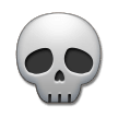 Hoe Schedel emoji eruit ziet op Samsung.