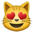 How Smiling Cat with Heart-Eyes emoji looks on Samsung.