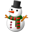 How Snowman Without Snow emoji looks on Samsung.