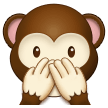 How Speak-No-Evil Monkey emoji looks on Samsung.