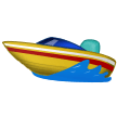 How Speedboat emoji looks on Samsung.