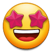 How Star-Struck emoji looks on Samsung.