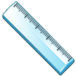 How Straight Ruler emoji looks on Samsung.