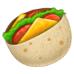 Come Pita farcita emoji appare su Samsung.