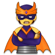 How Supervillain emoji looks on Samsung.