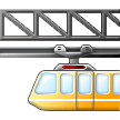 How Suspension Railway emoji looks on Samsung.