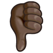 How Thumbs Down: Dark Skin Tone emoji looks on Samsung.