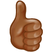 How Thumbs Up: Medium-Dark Skin Tone emoji looks on Samsung.