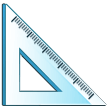 How Triangular Ruler emoji looks on Samsung.