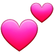 How Two Hearts emoji looks on Samsung.