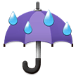 How Umbrella with Rain Drops emoji looks on Samsung.