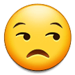 How Unamused Face emoji looks on Samsung.