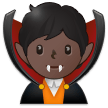 How Vampire: Dark Skin Tone emoji looks on Samsung.