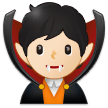 A quoi ressemblent les emoji Vampire : peau claire sur Samsung.