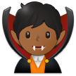 A quoi ressemblent les emoji Vampire : peau mate sur Samsung.